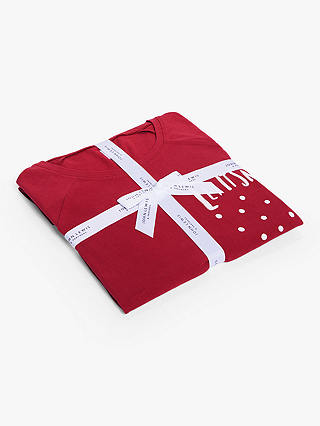 John Lewis & Partners Let It Snow Pyjama Gift Set, Red