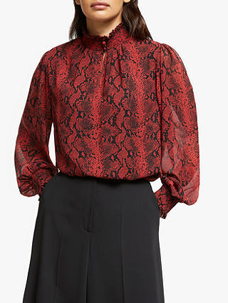 Somerset by Alice Temperley Python Print Blouse, Rust