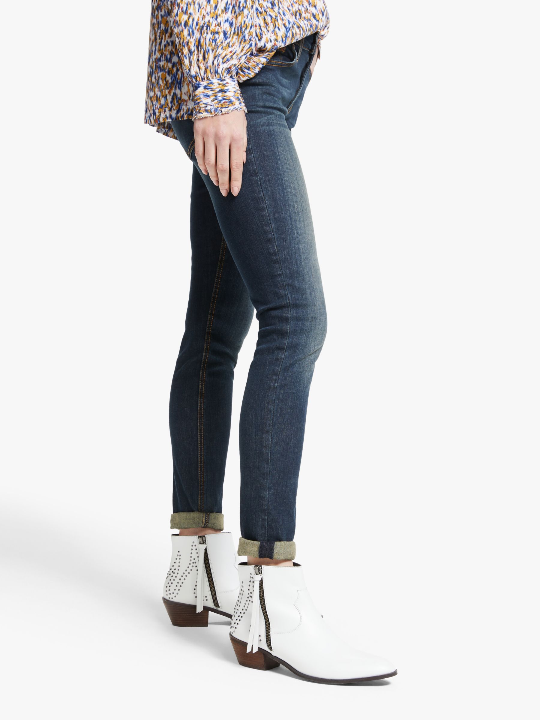 Buy AND/OR Abbot Kinney Skinny Jeans, Deja Blue Online at johnlewis.com