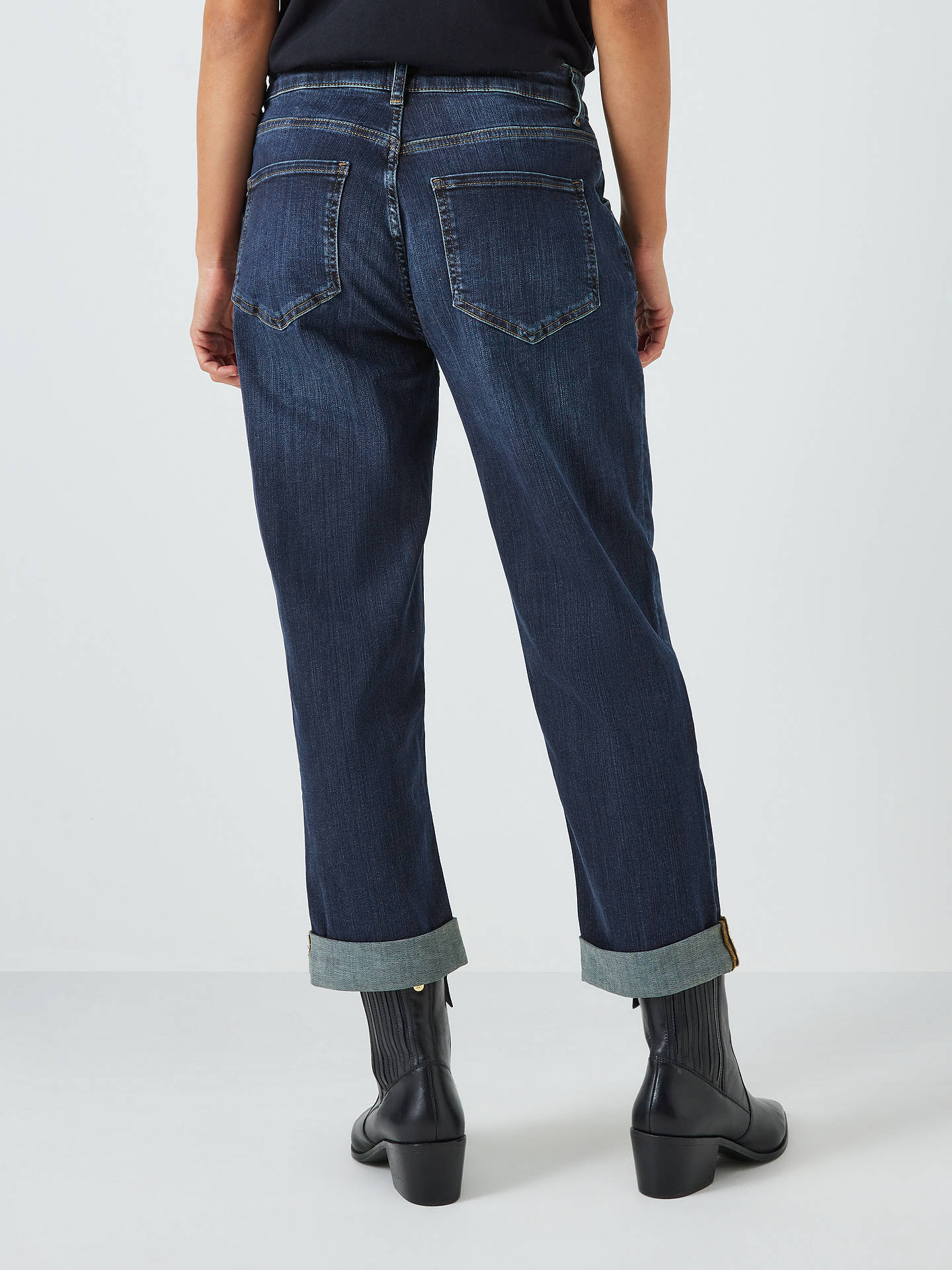 AND/OR Venice Beach Boyfriend Jeans, Azurite Blue at John Lewis & Partners