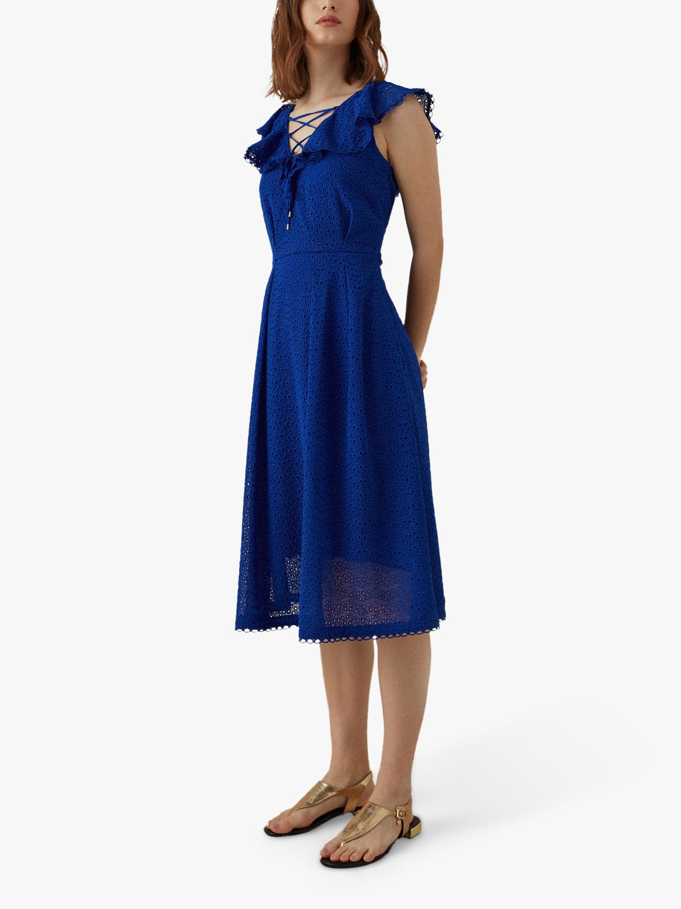 karen millen blue midi dress