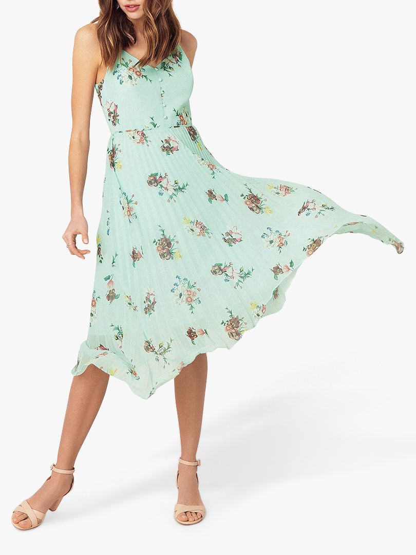 Oasis Floral Pleat Cami Dress, Multi 