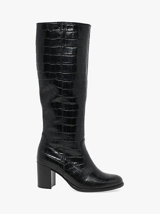Gabor Libby Leather Knee High Boots, Black