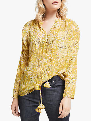 AND/OR Veronique Floral Print Blouse, Yellow