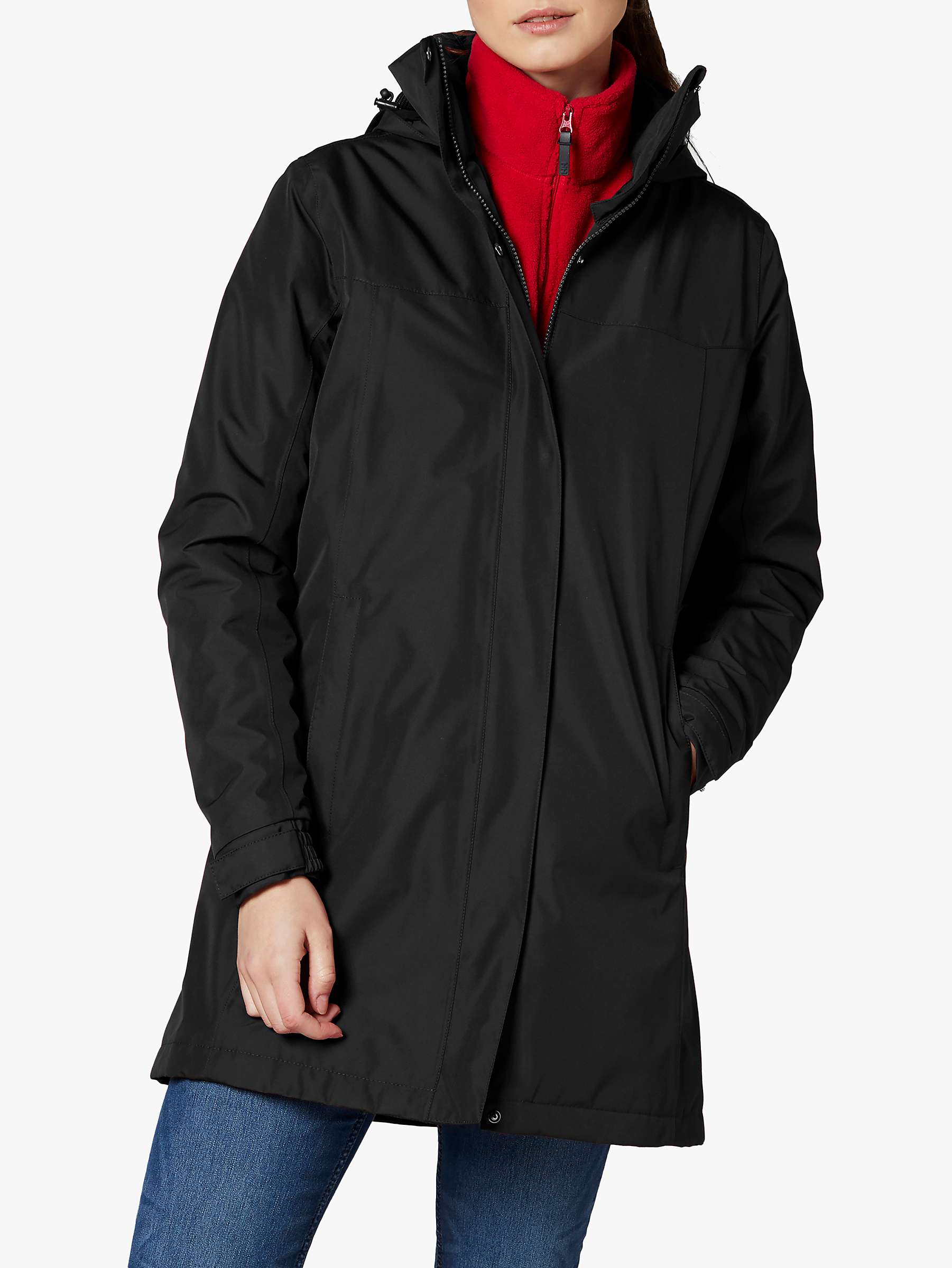 Buy Helly Hansen Aden Women's Long Waterproof Jacket, Black Online at johnlewis.com
