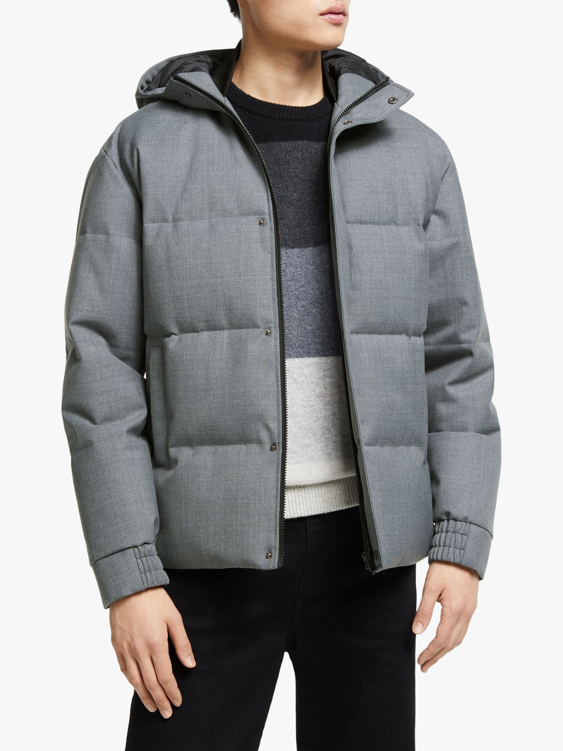 grey puffer jacket mens