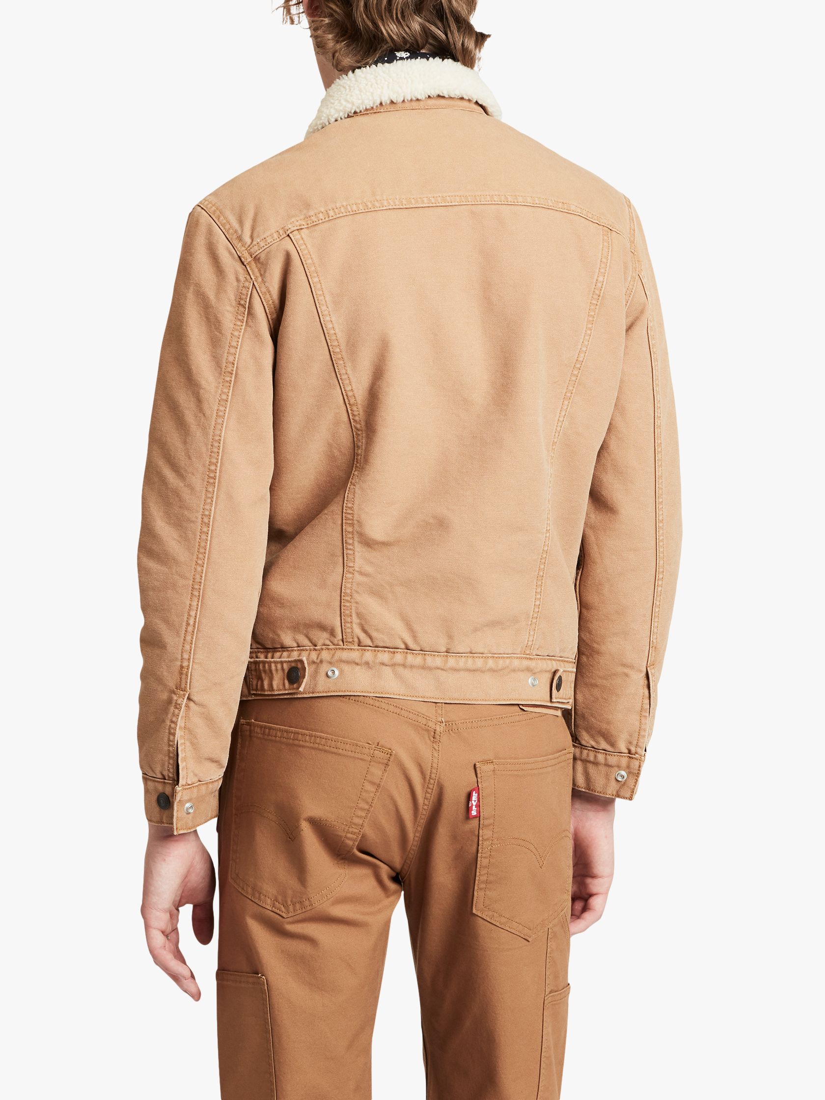 levi's khaki sherpa jacket