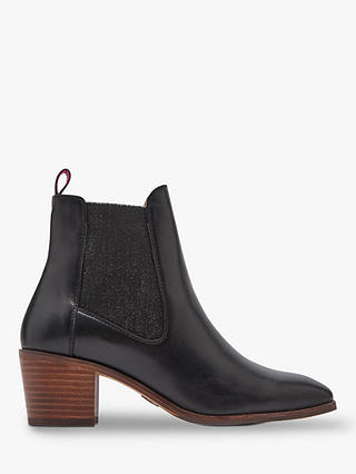 Joules Hartford Leather Chelsea Boots, Black
