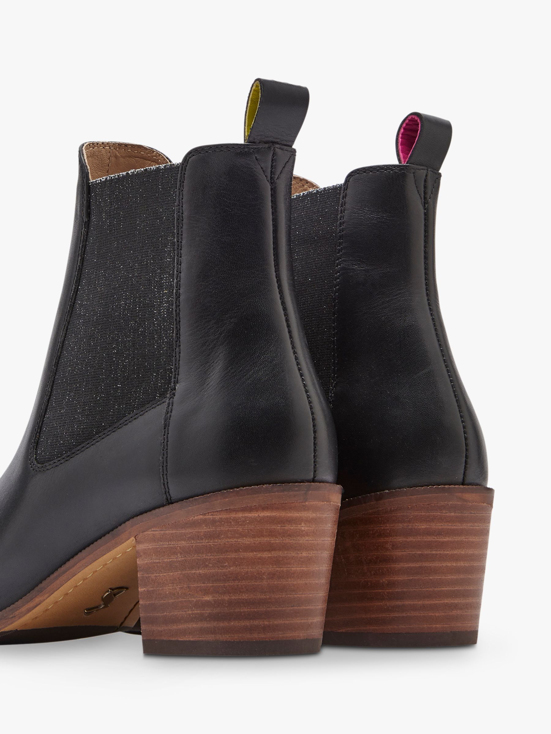 Joules Hartford Leather Chelsea Boots Black At John Lewis Partners