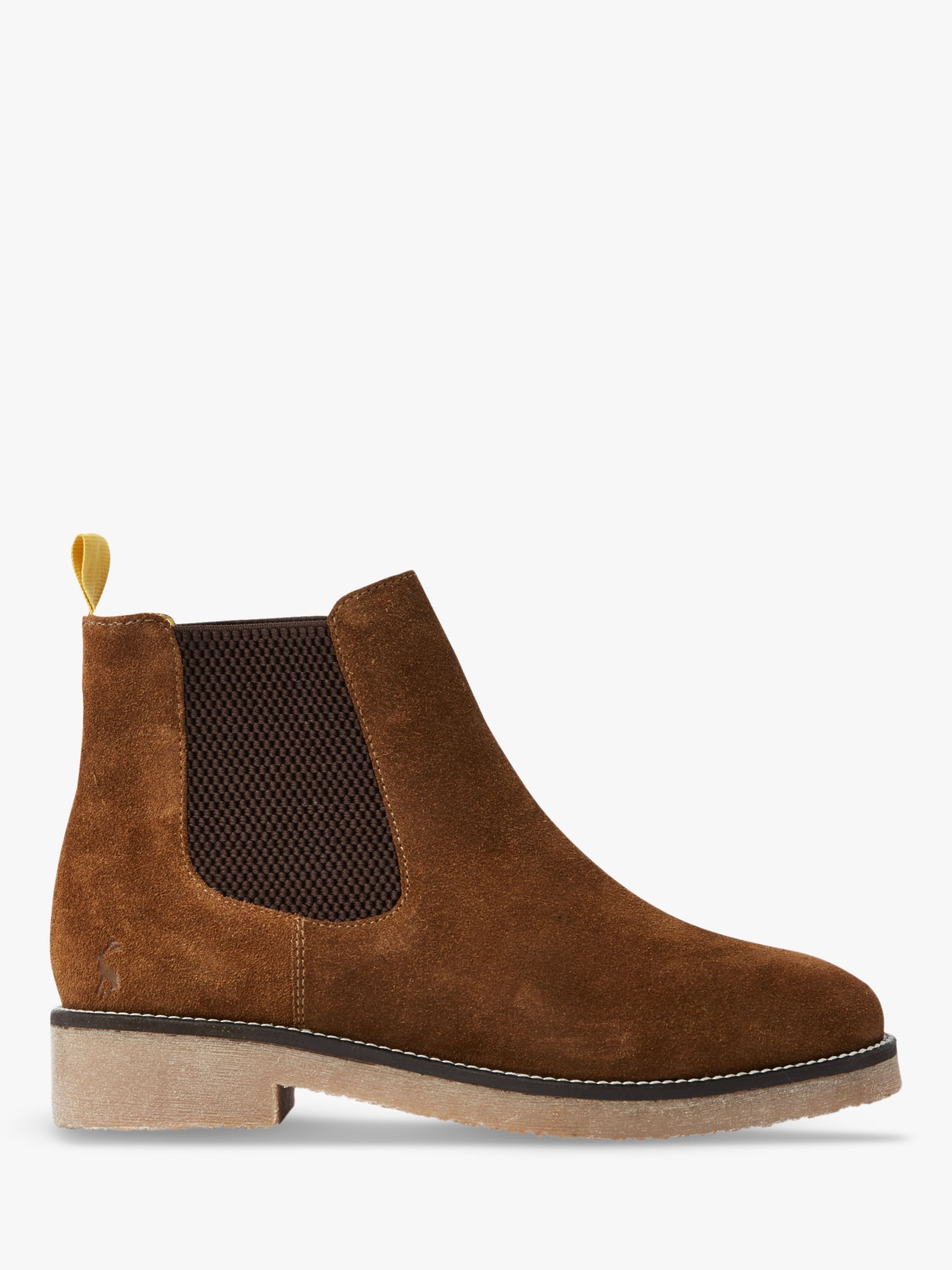 Joules Chepstow Suede Chelsea Boots, Dark Brown at John Lewis & Partners