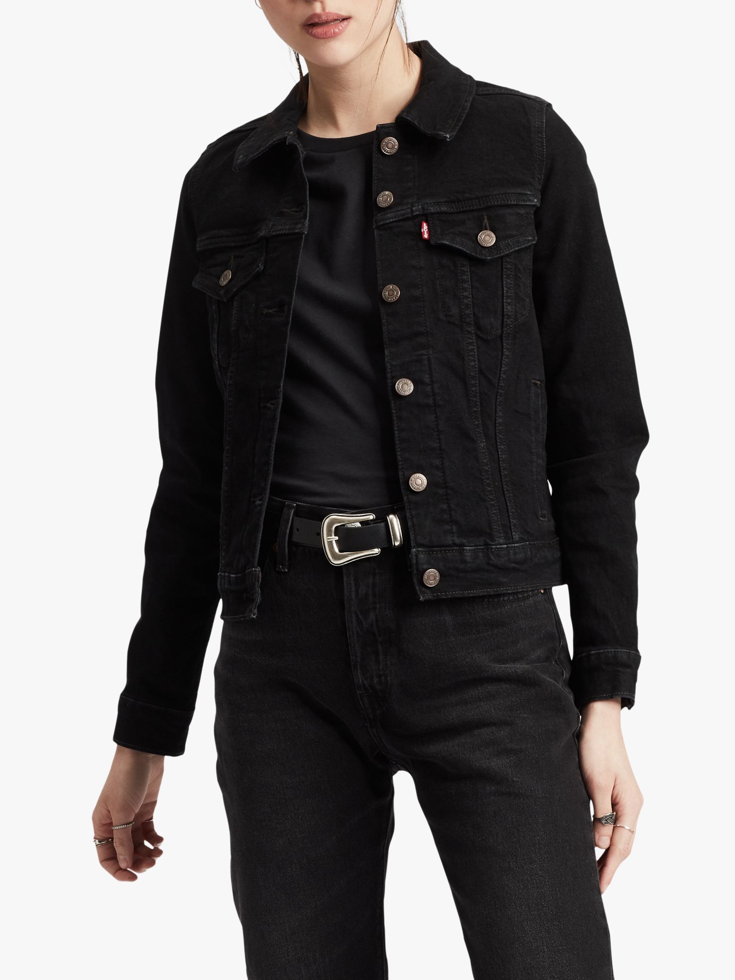levi's black jean jacket womens