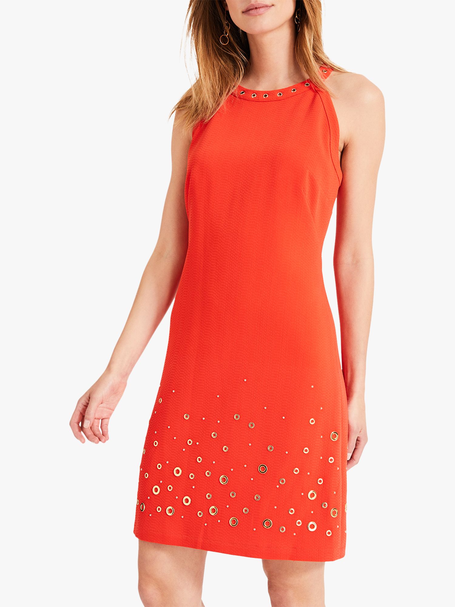 Damsel in a Dress Alixa Eyelet Dress, Orange 14 female 100% polyester