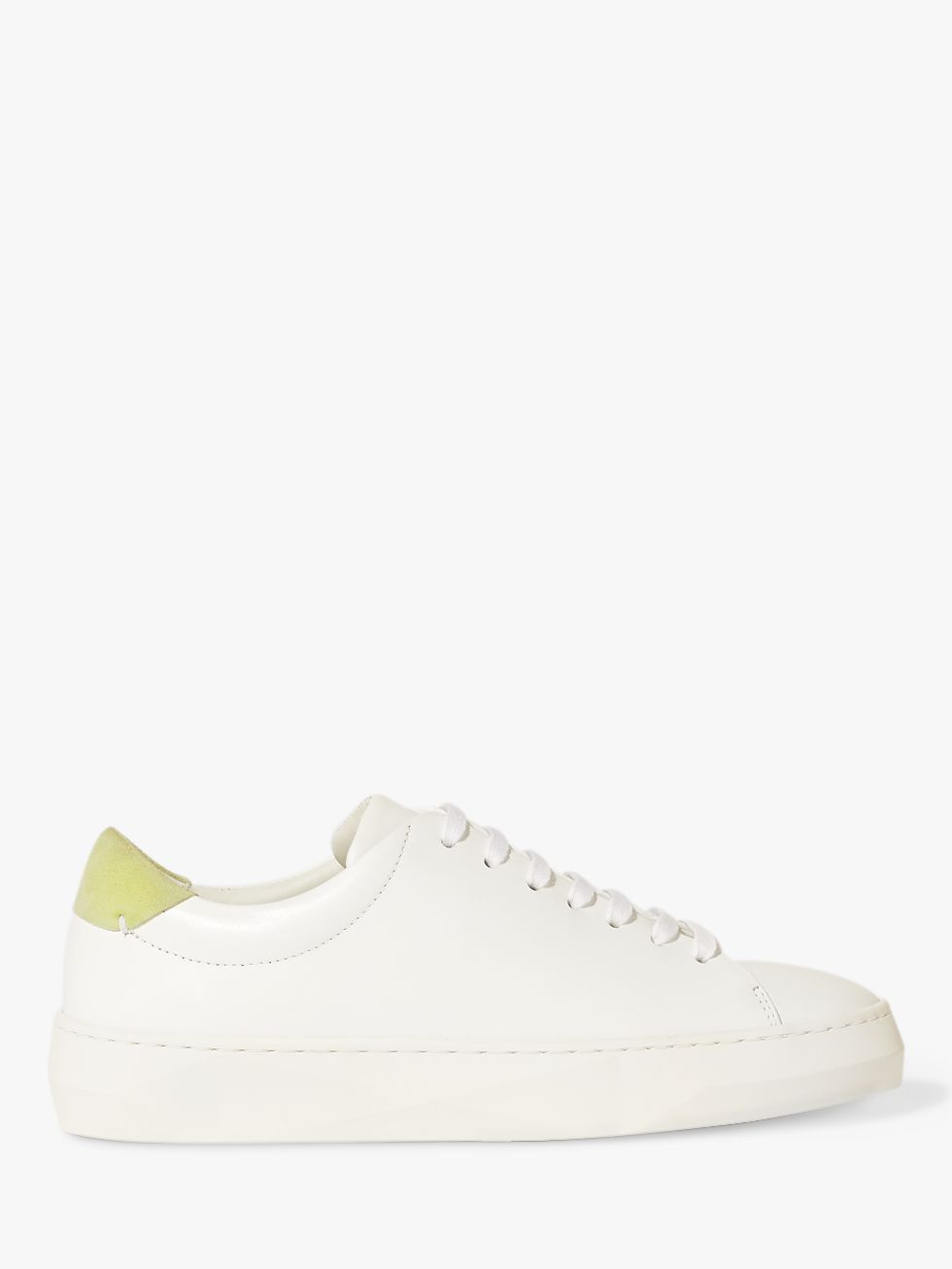 Jigsaw Margot Leather Trainers, Green