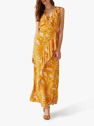 Phase Eight Natala Palm Maxi Dress, Apricot