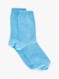 John Lewis & Partners Women's Merino Wool Mix Roll Top Ankle Socks, Pack of 2