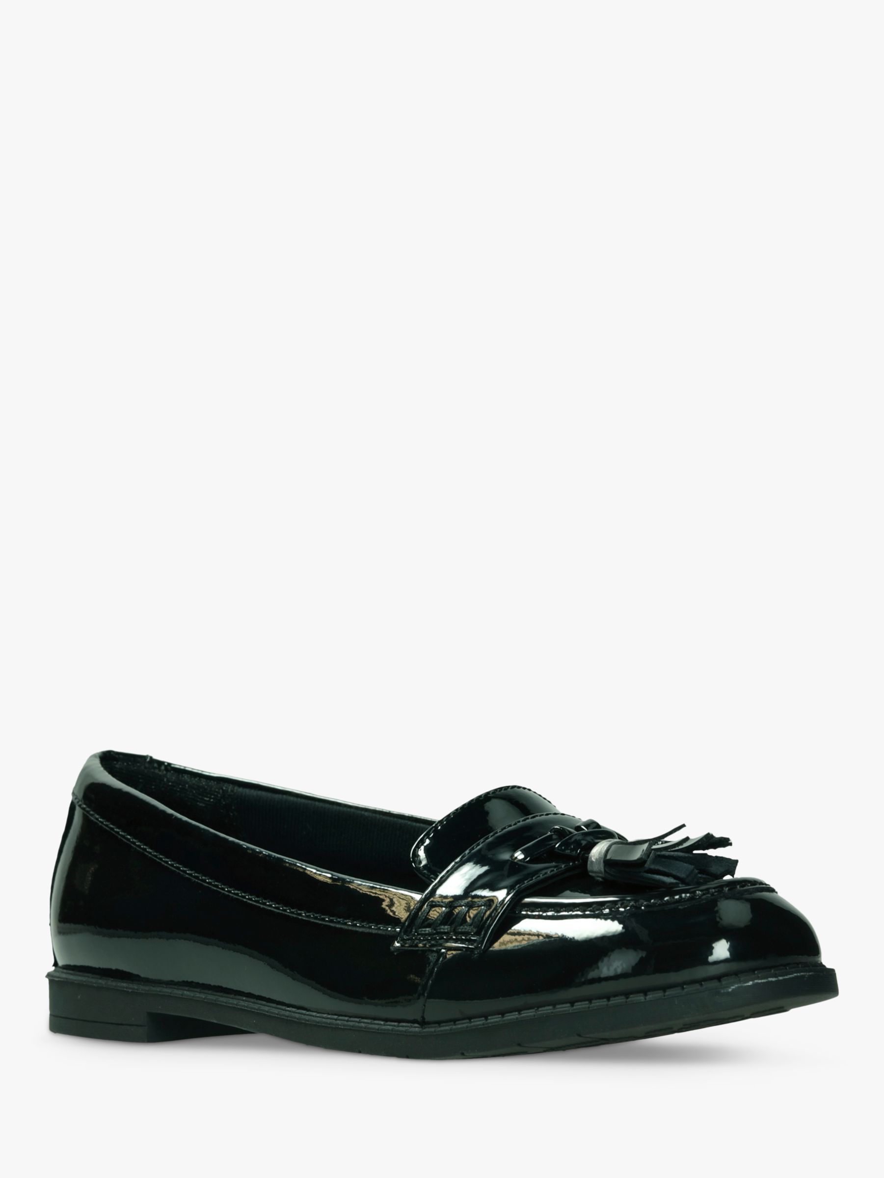 Clarks Children's Preppy Prize Shoes, Black Leather