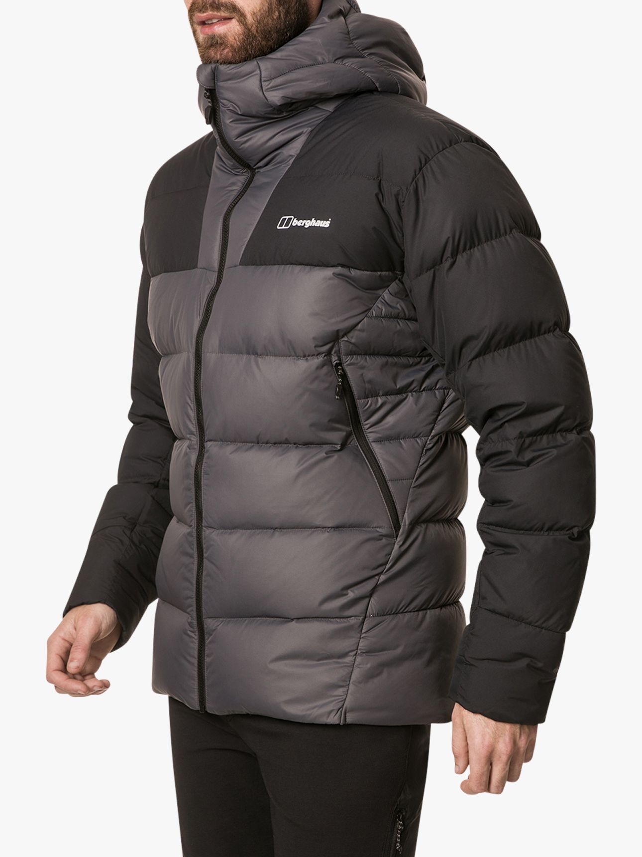 Berghaus Ronnas Reflect Men's Insulated Jacket, Grey Pinstripe/Jet Black