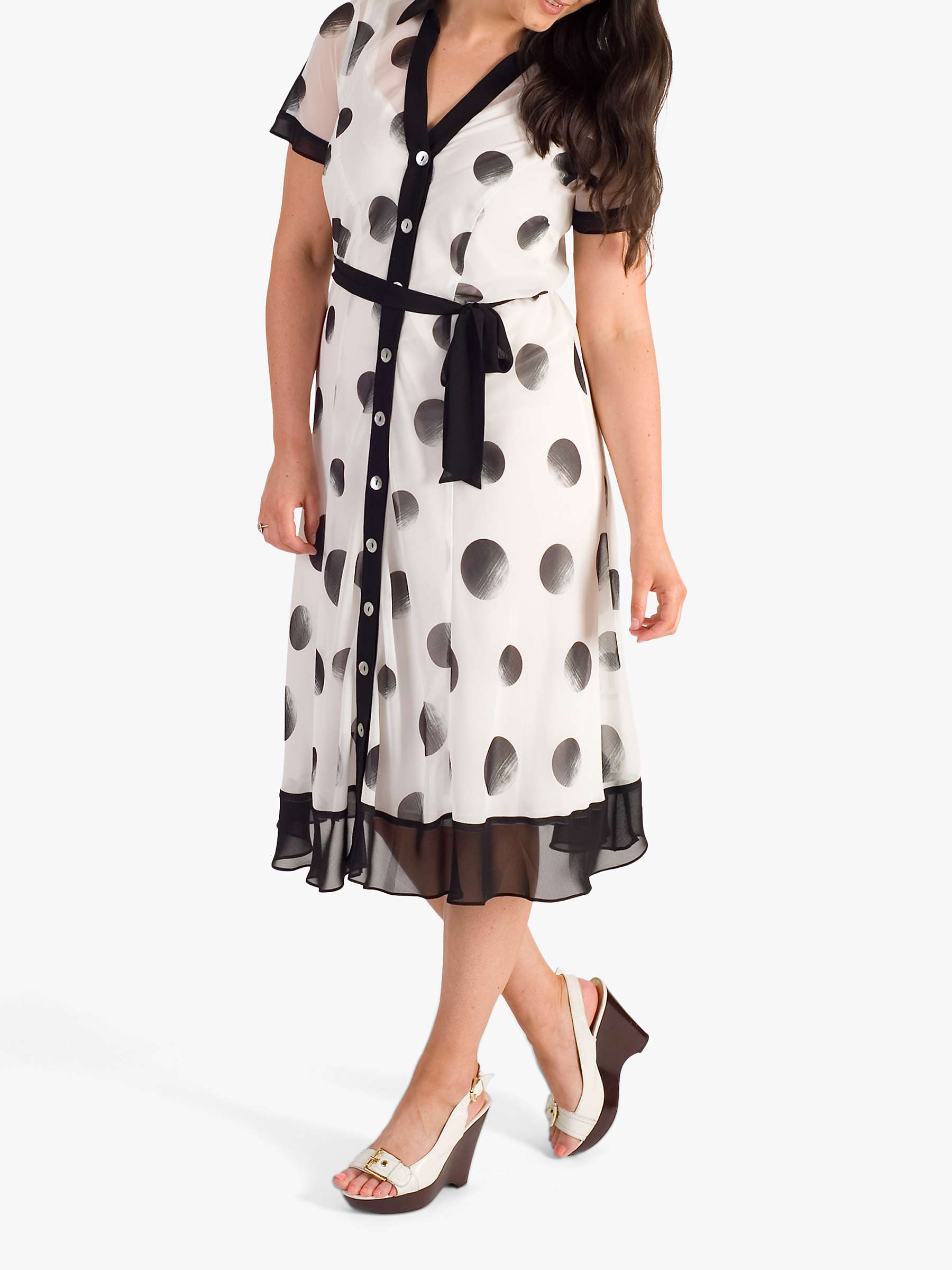 Buy chesca Ombre Spot Shirt Dress, Ivory/Black Online at johnlewis.com