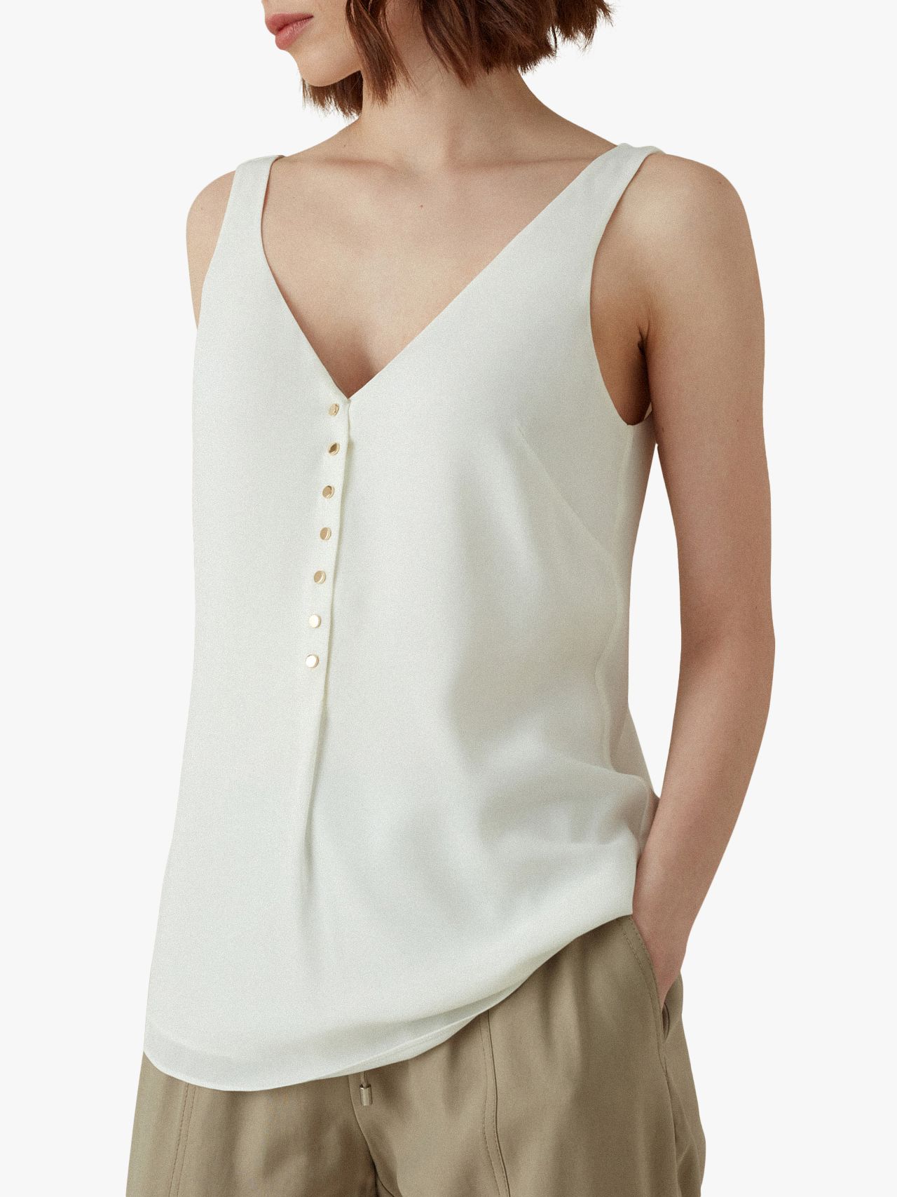 Karen Millen Popper Front Cami Top