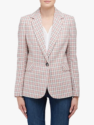 Helene For Denim Wardrobe Carinne Check Jacket, Pink/White