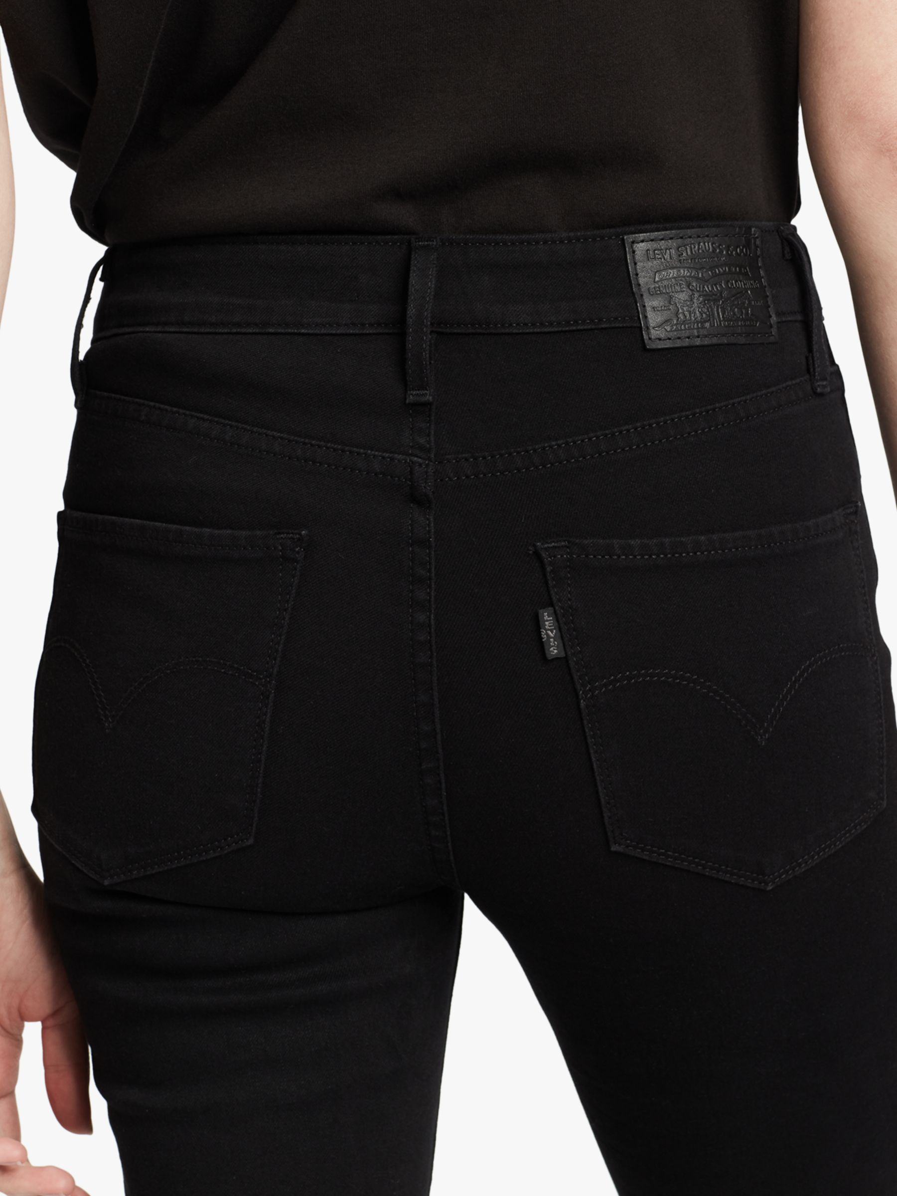 Levis 721 High Rise Skinny Jeans Black At John Lewis And Partners 9714