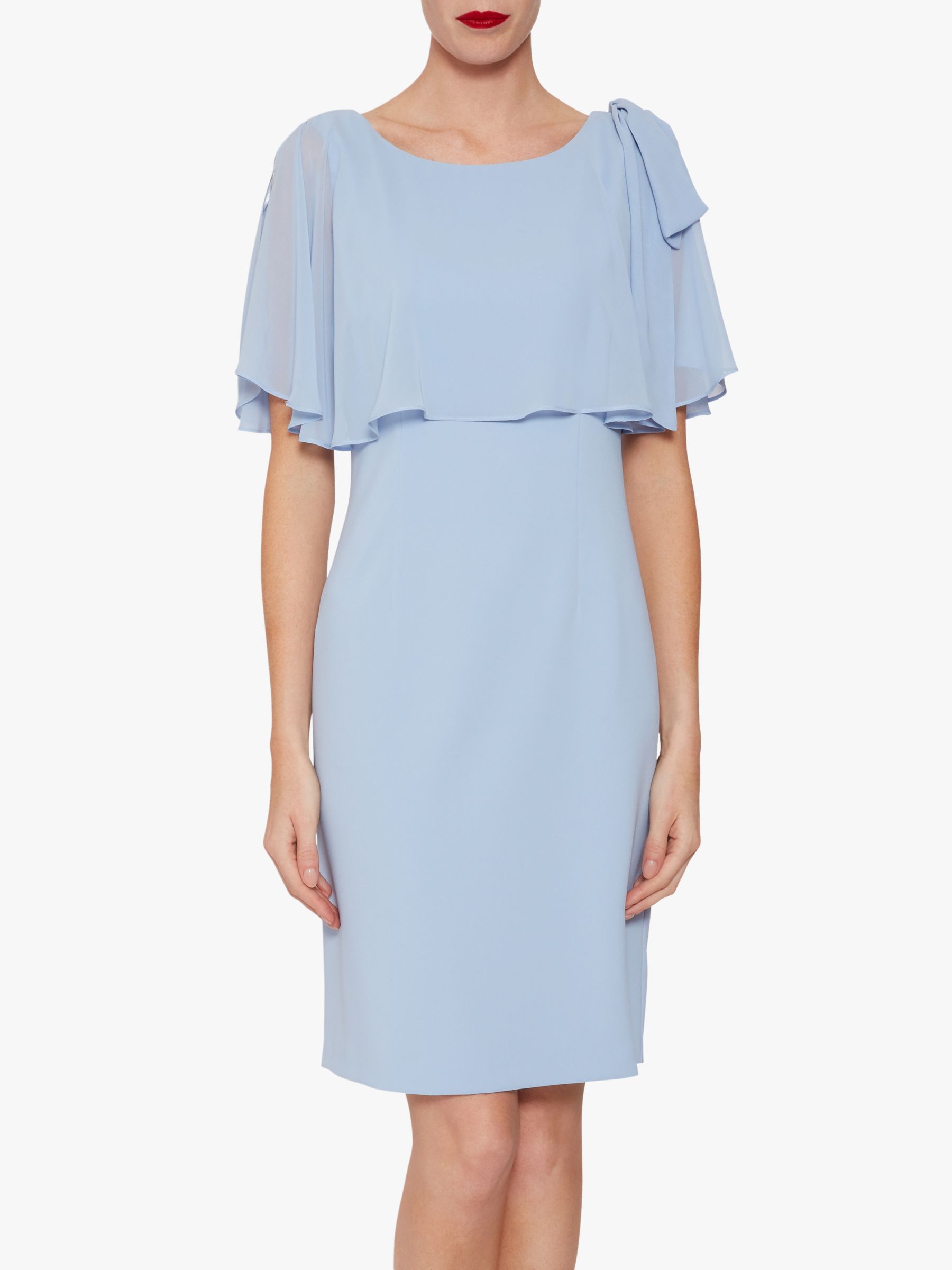 Gina Bacconi Krissy Crepe Dress, Nordic Blue