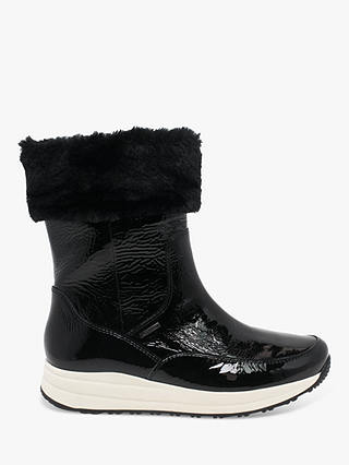 Gabor Greenwich Weatherproof Wedge Heel Faux Fur Boots