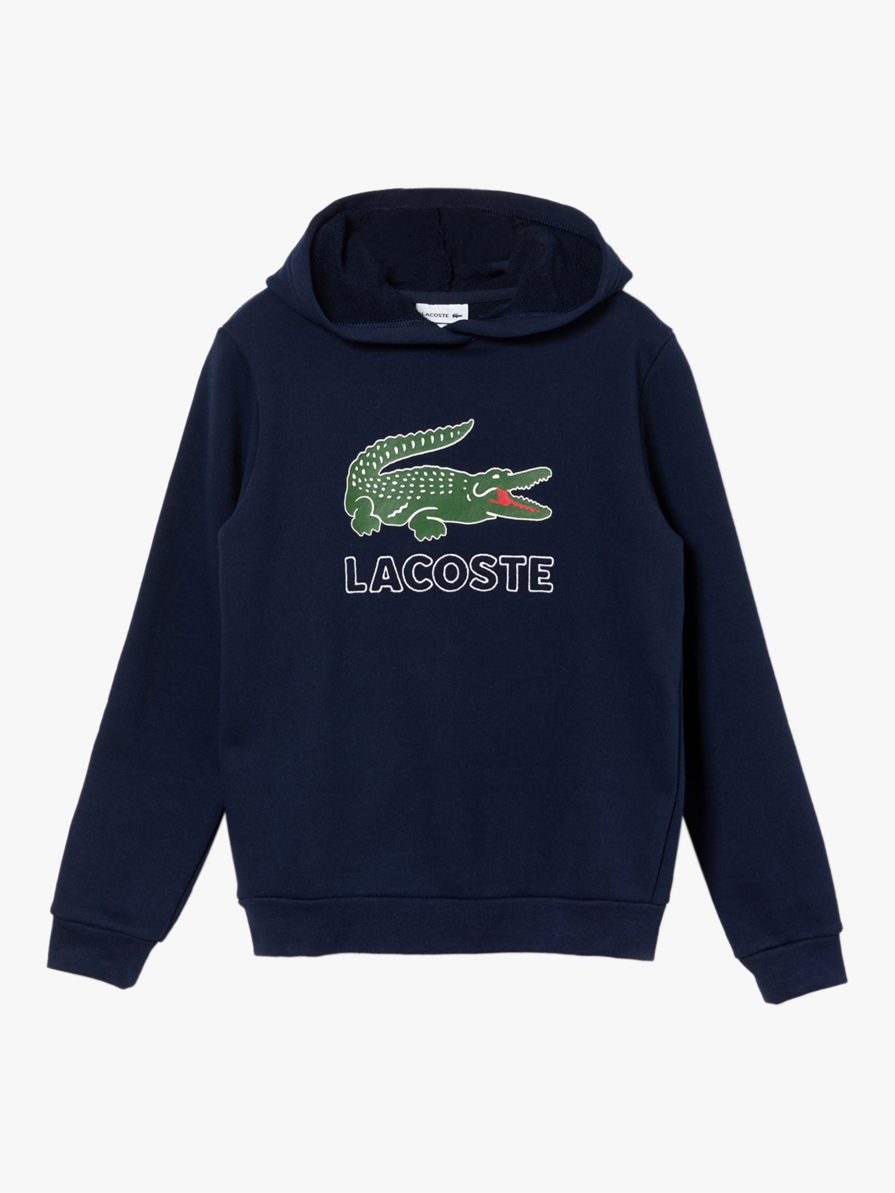 Lacoste Boys' Logo Hoodie, Navy