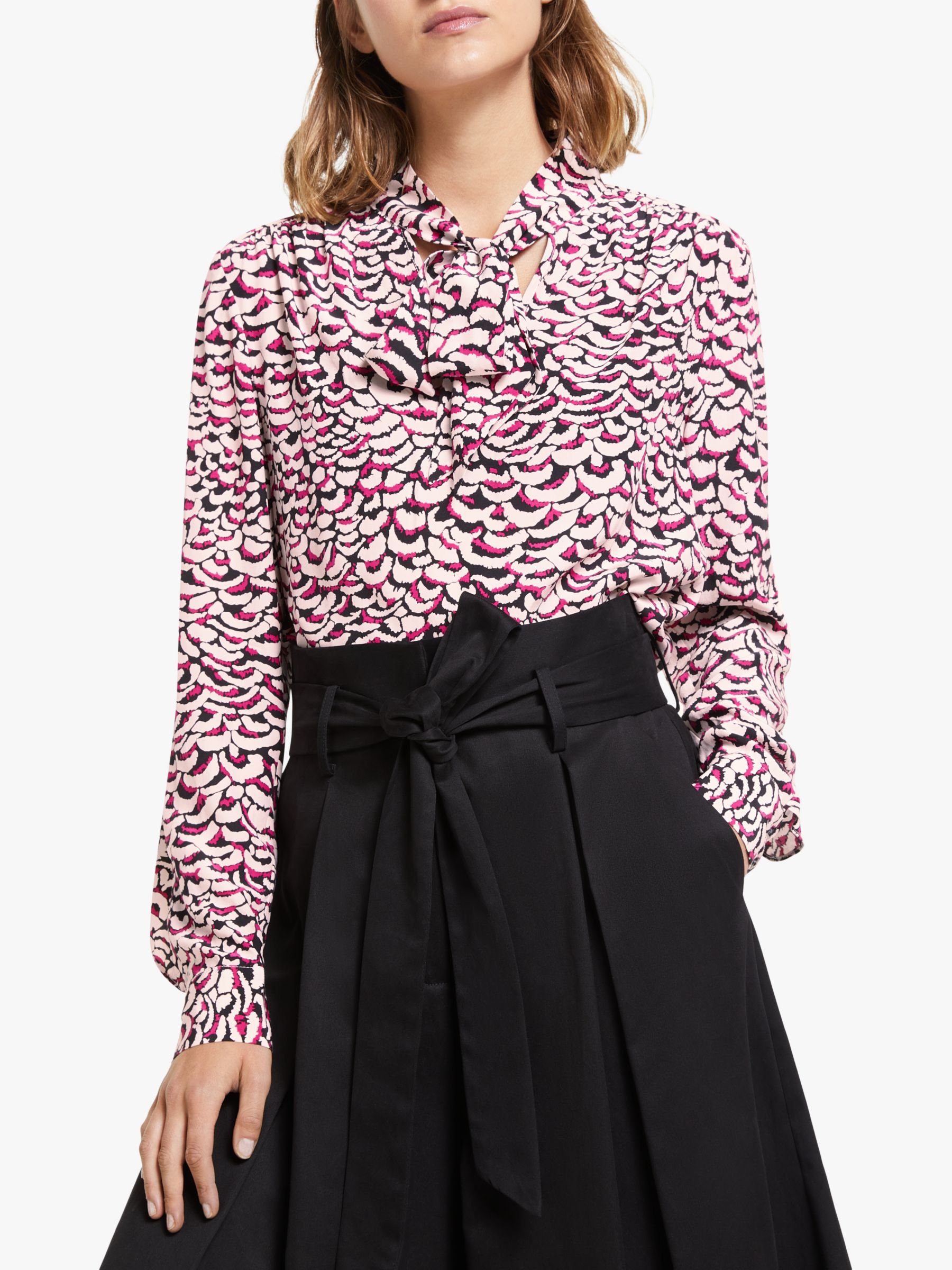 Somerset by Alice Temperley Feather Print Blouse, Pink