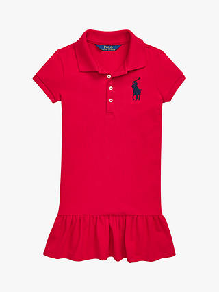 Polo Ralph Lauren Girls' Polo Dress, Red