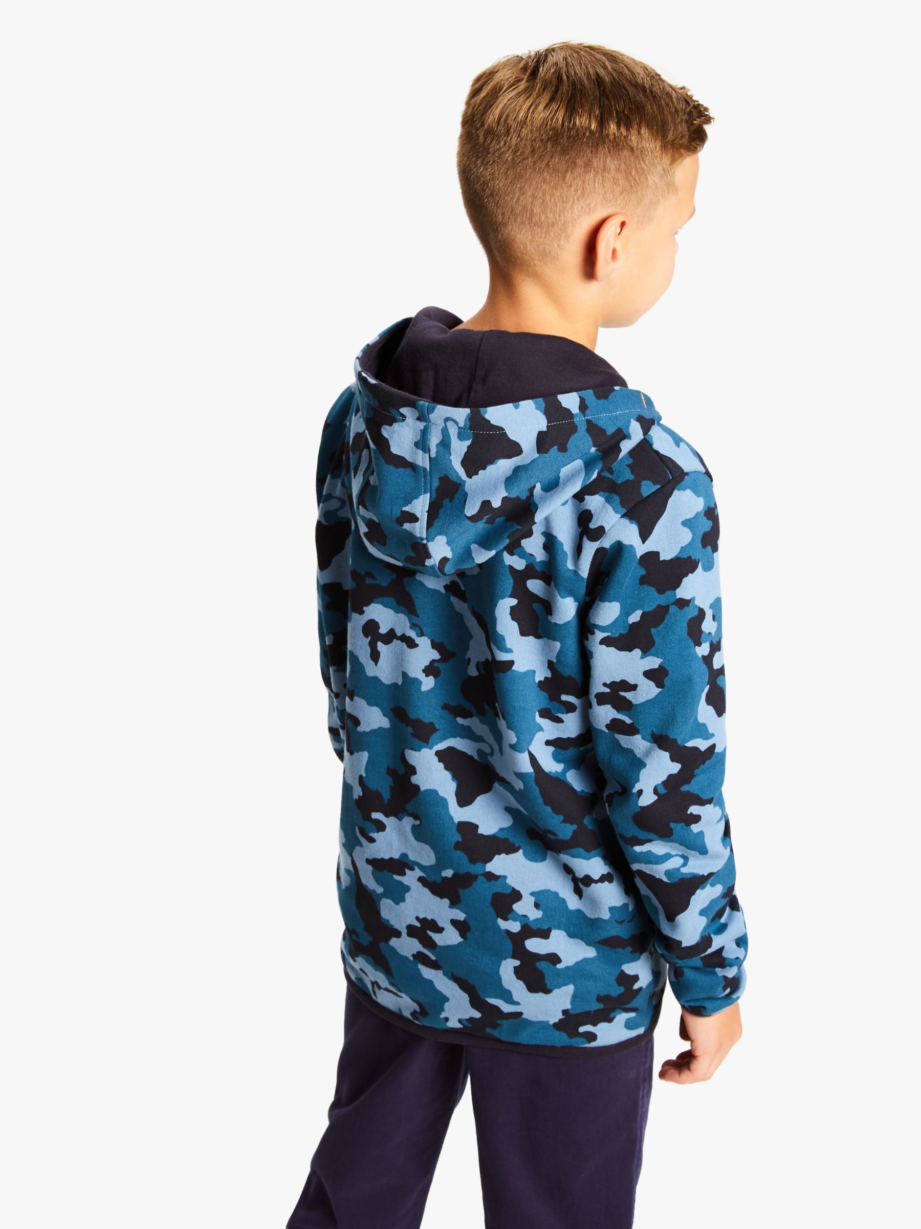 John Lewis & Partners Boys' Zip Through Camouflage Hoodie