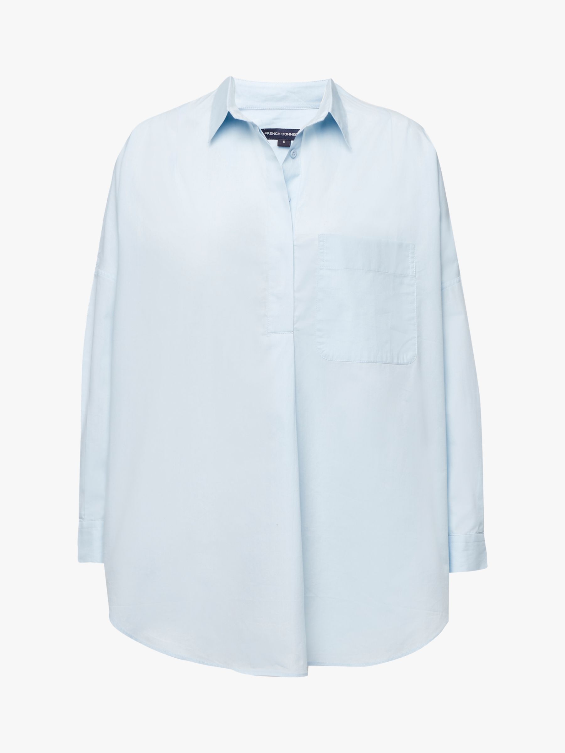 French Connection Laselle Over Shirt, Light Dream Blue at John Lewis ...