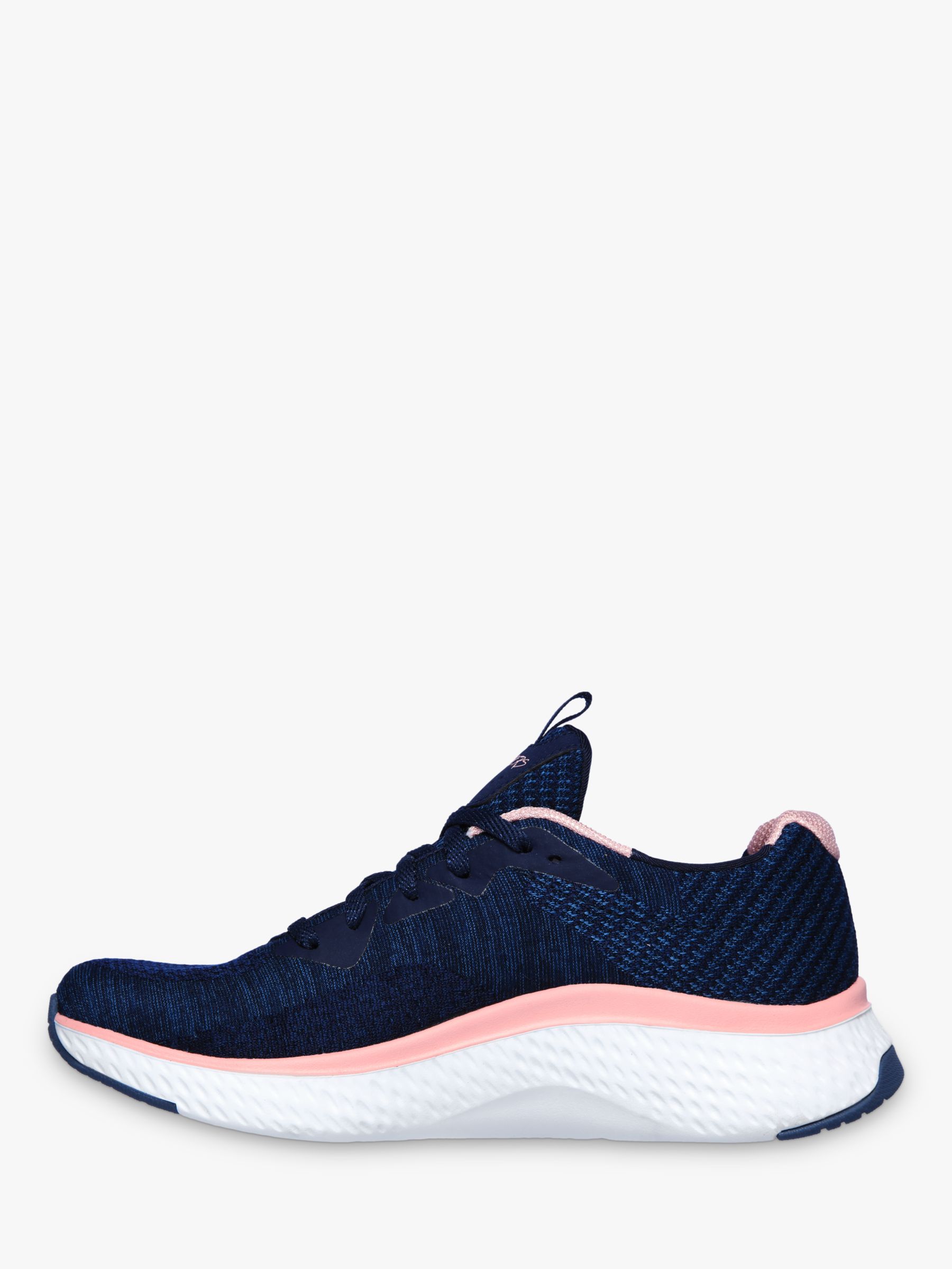 skechers navy and pink trainers