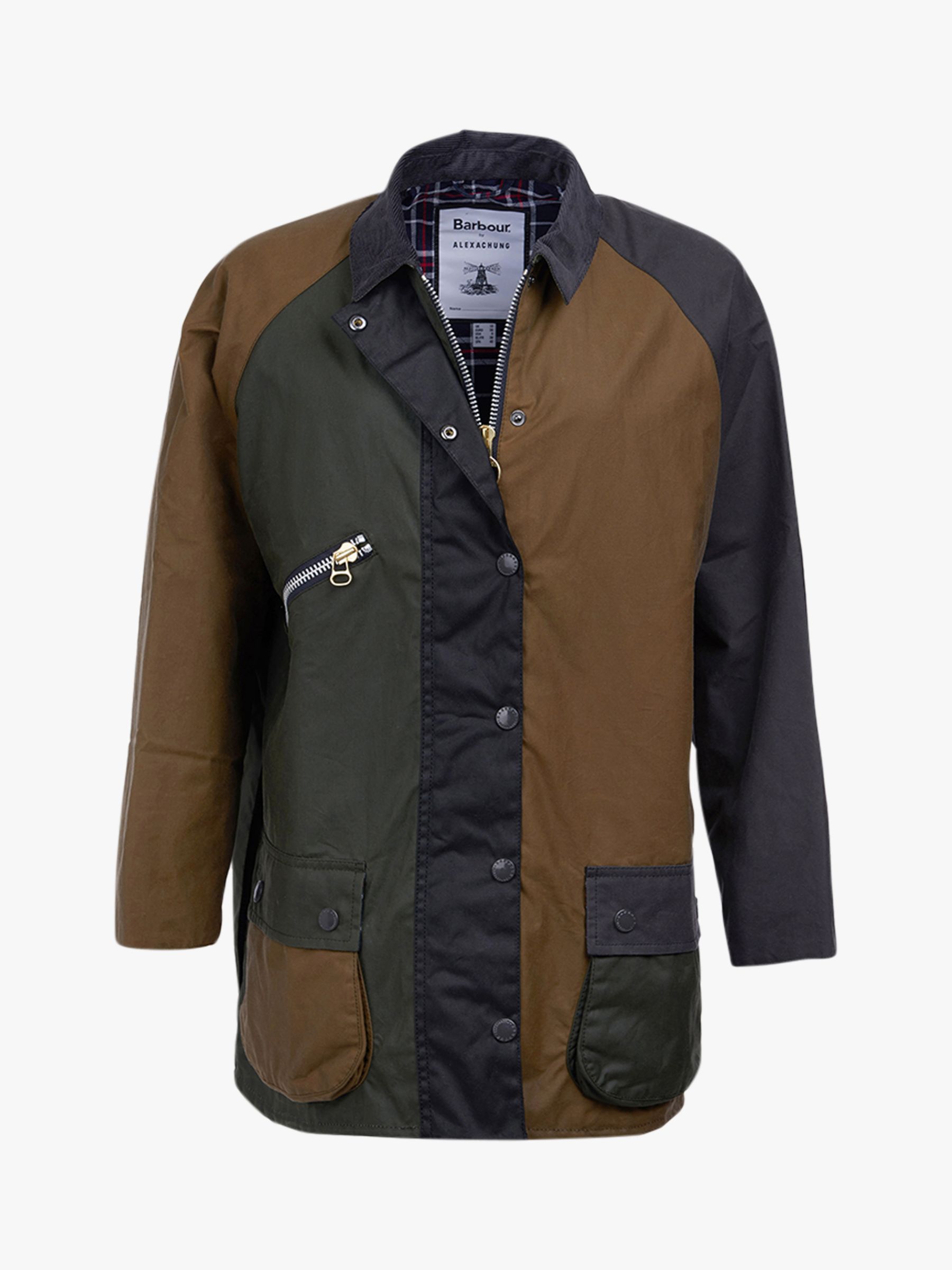 barbour by alexachung patch waxed cotton jacket
