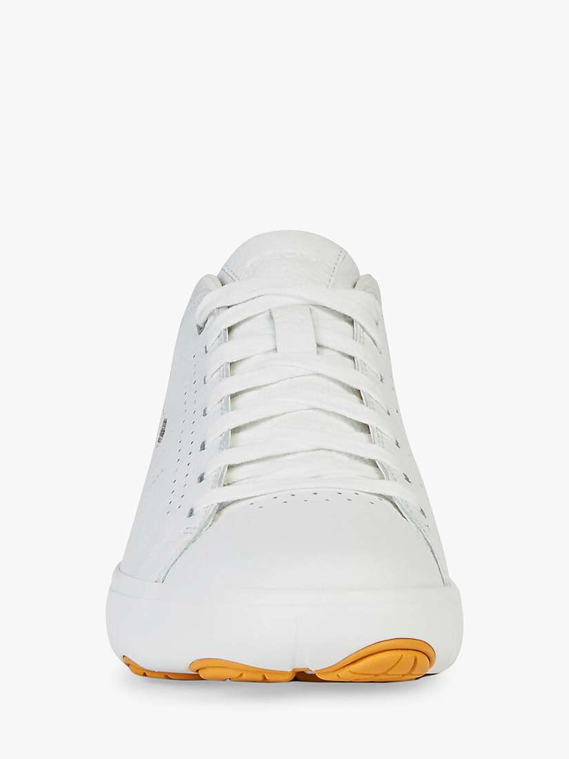 Buy Geox Nebula Leather Trainers, White Online at johnlewis.com