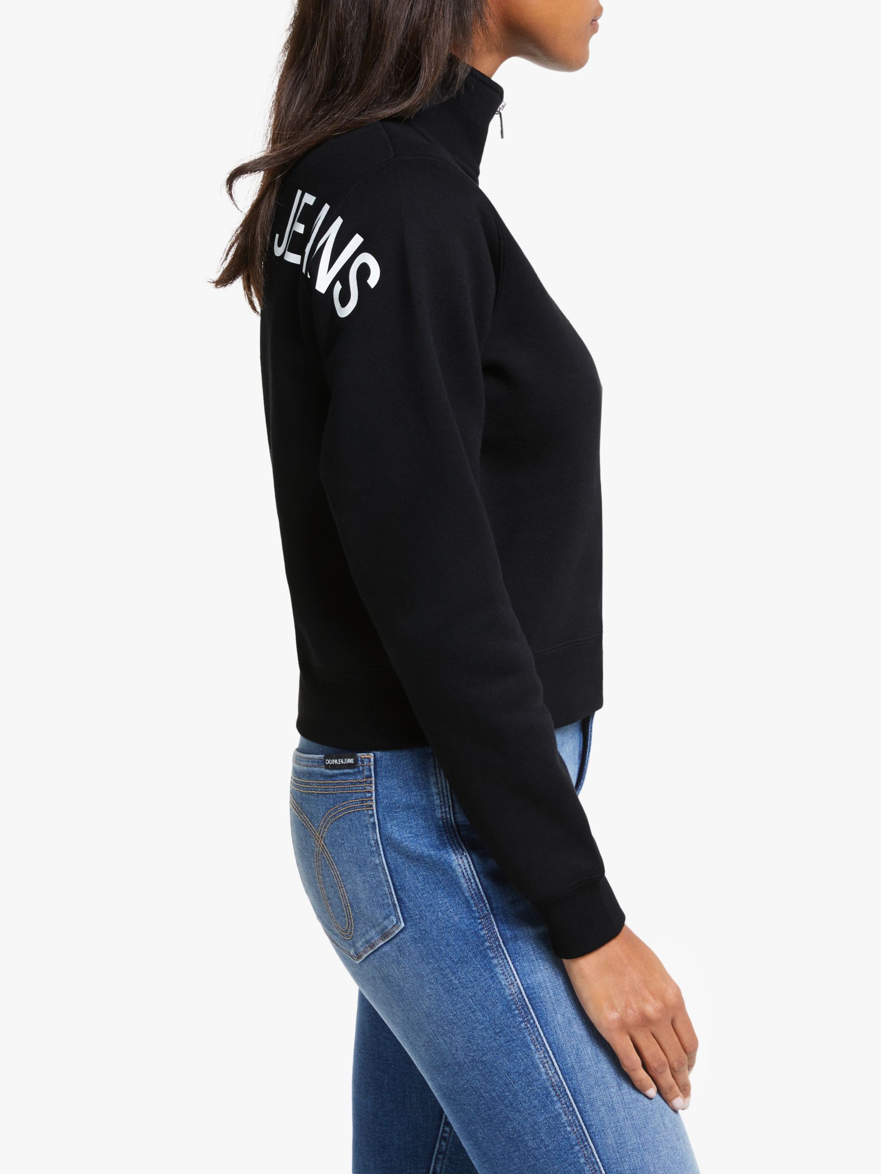 calvin klein logo zip hoodie