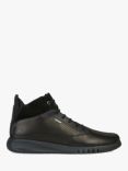 Geox Aerantis High Top Leather Trainers, Black