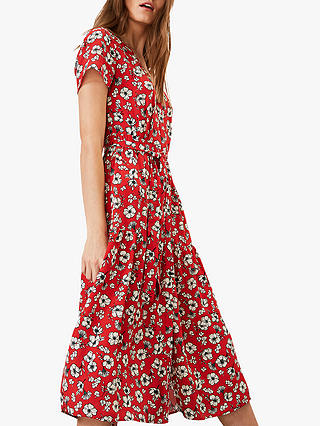 Phase Eight Daisy Ditsy Dress, Red/Multi