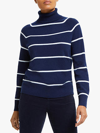 Collection WEEKEND by John Lewis Cashmere Roll Neck Stripe Jumper