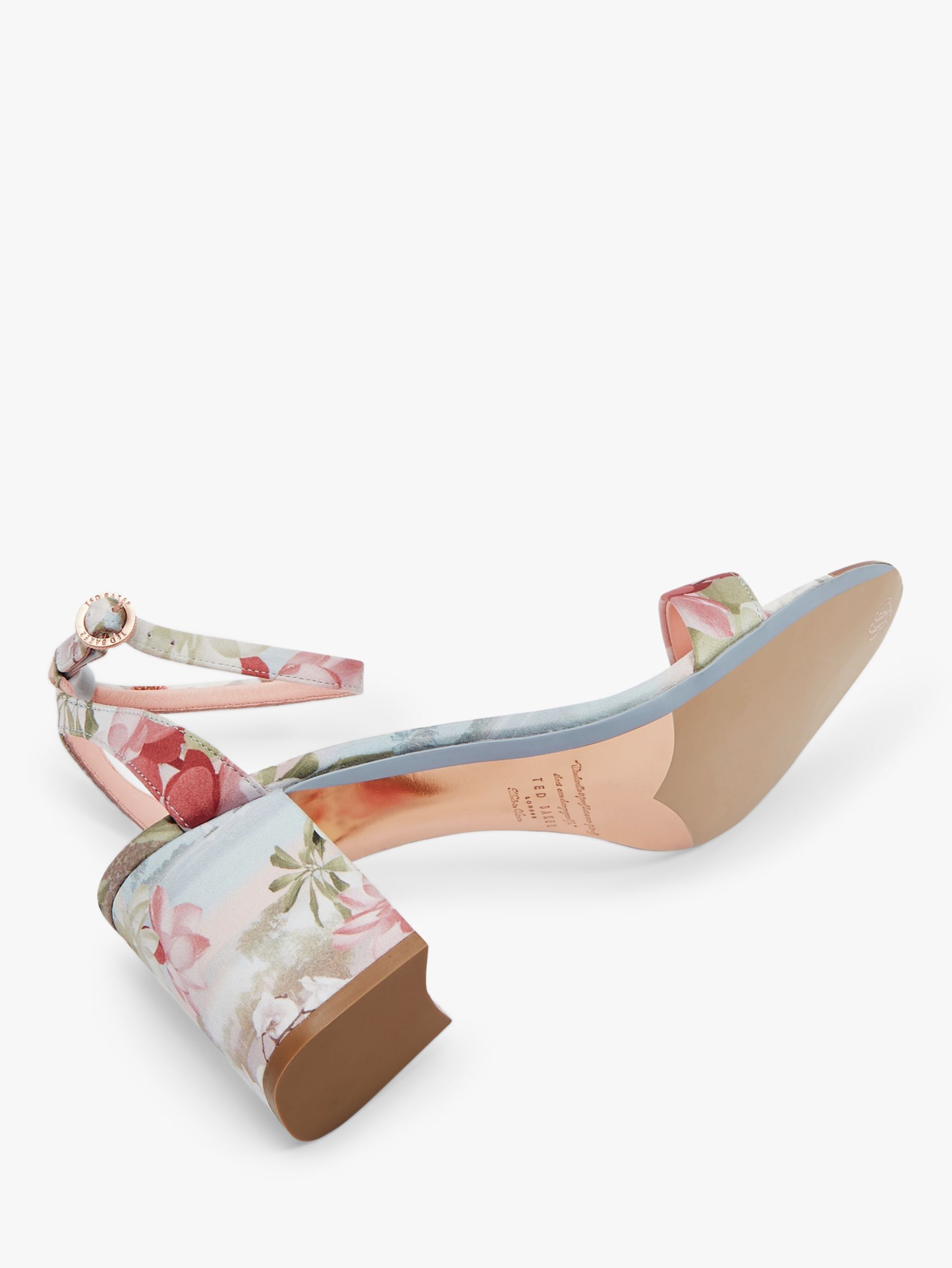 ted baker floral printed platform block heeled sandals