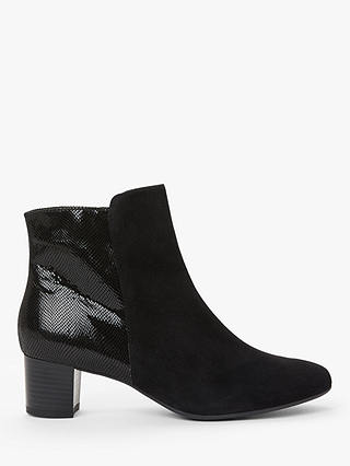 Peter Kaiser Odilie Suede Croc Ankle Boots