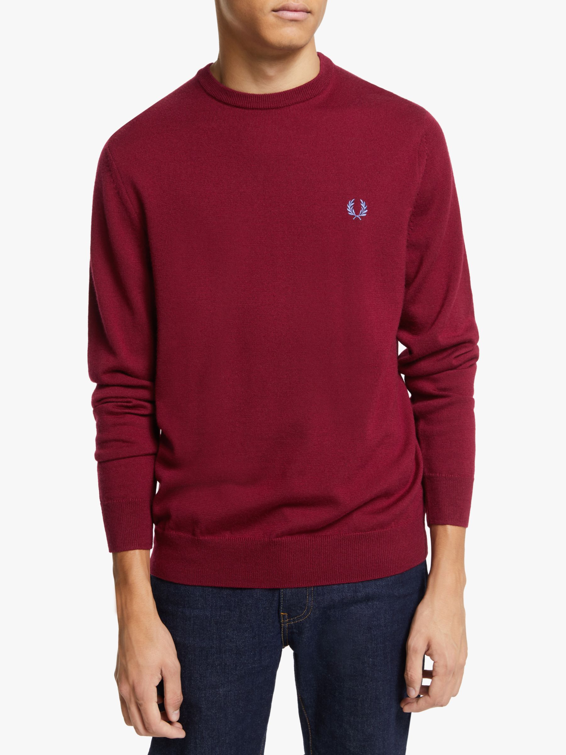 Fred Perry Classic Merino Crew Neck Jumper at John Lewis & Partners