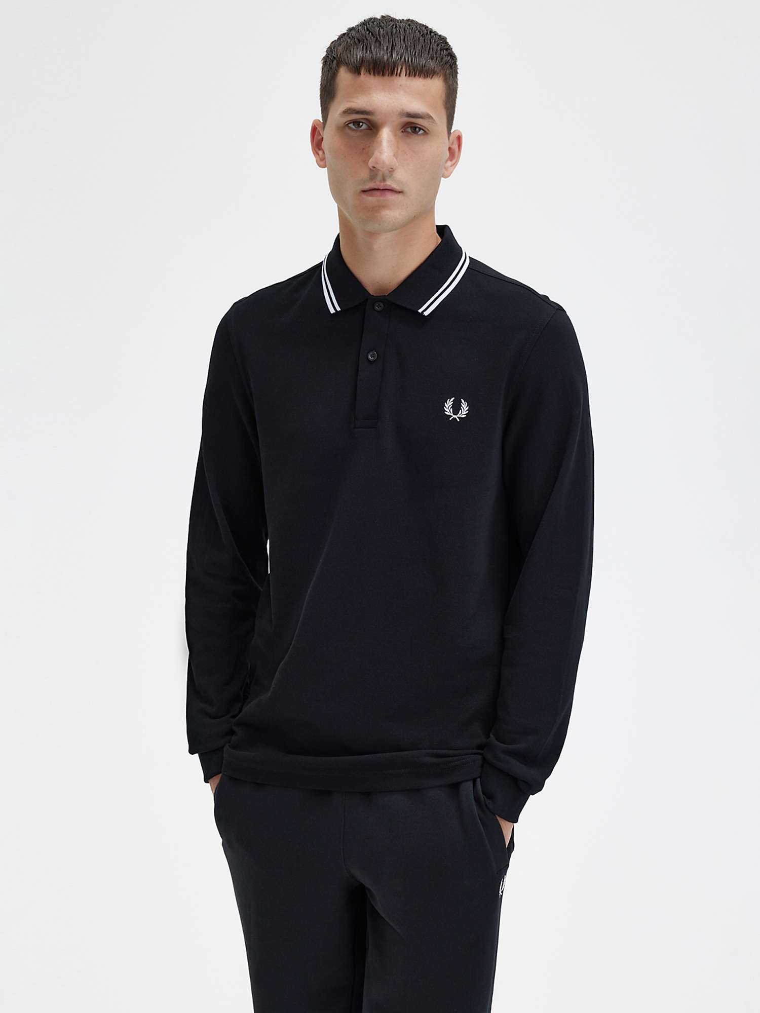 Buy Fred Perry Twin Tipped Long Sleeve Polo Shirt Online at johnlewis.com