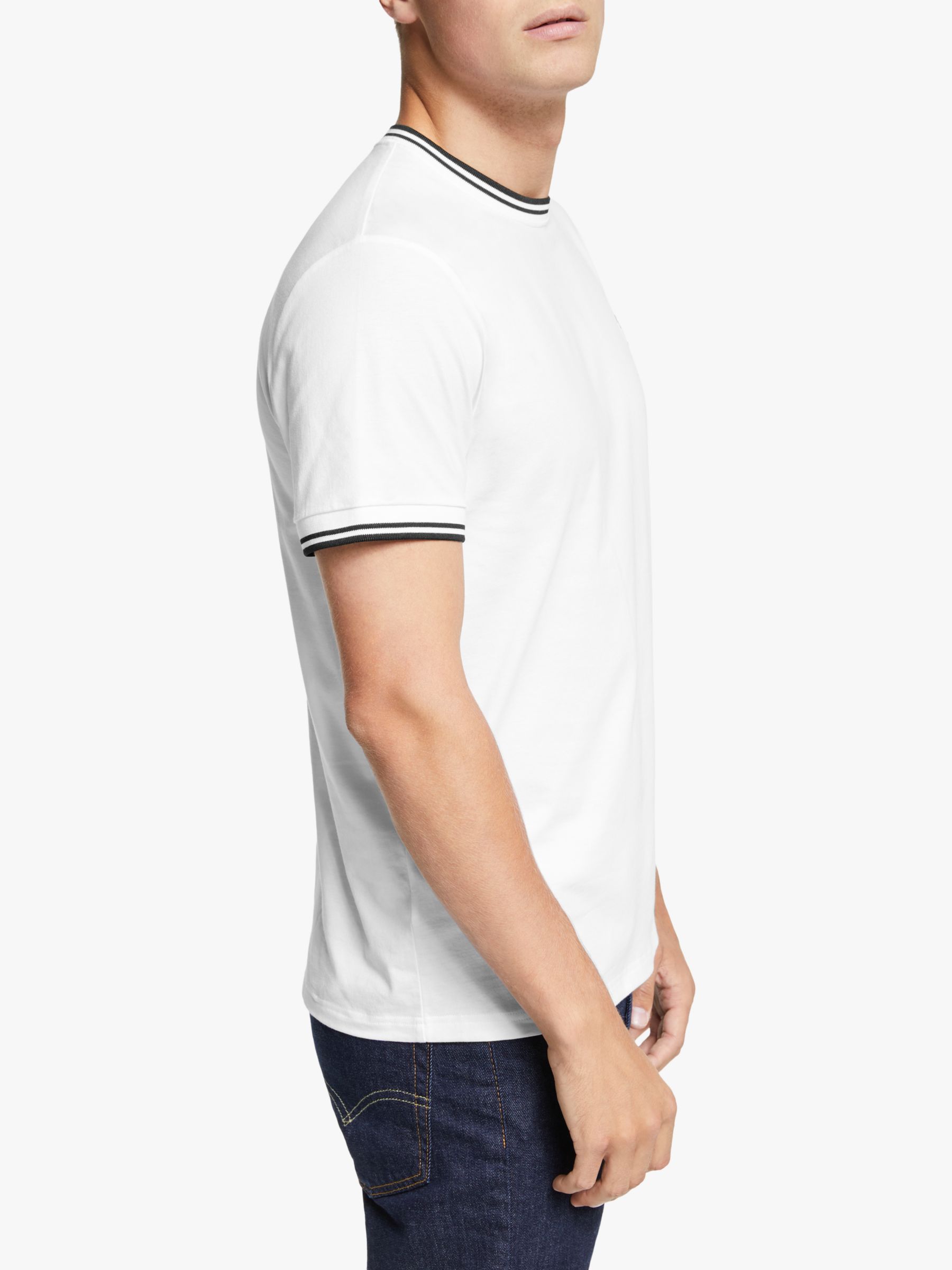 Fred Perry Twin Tipped T-Shirt, Snow White, S