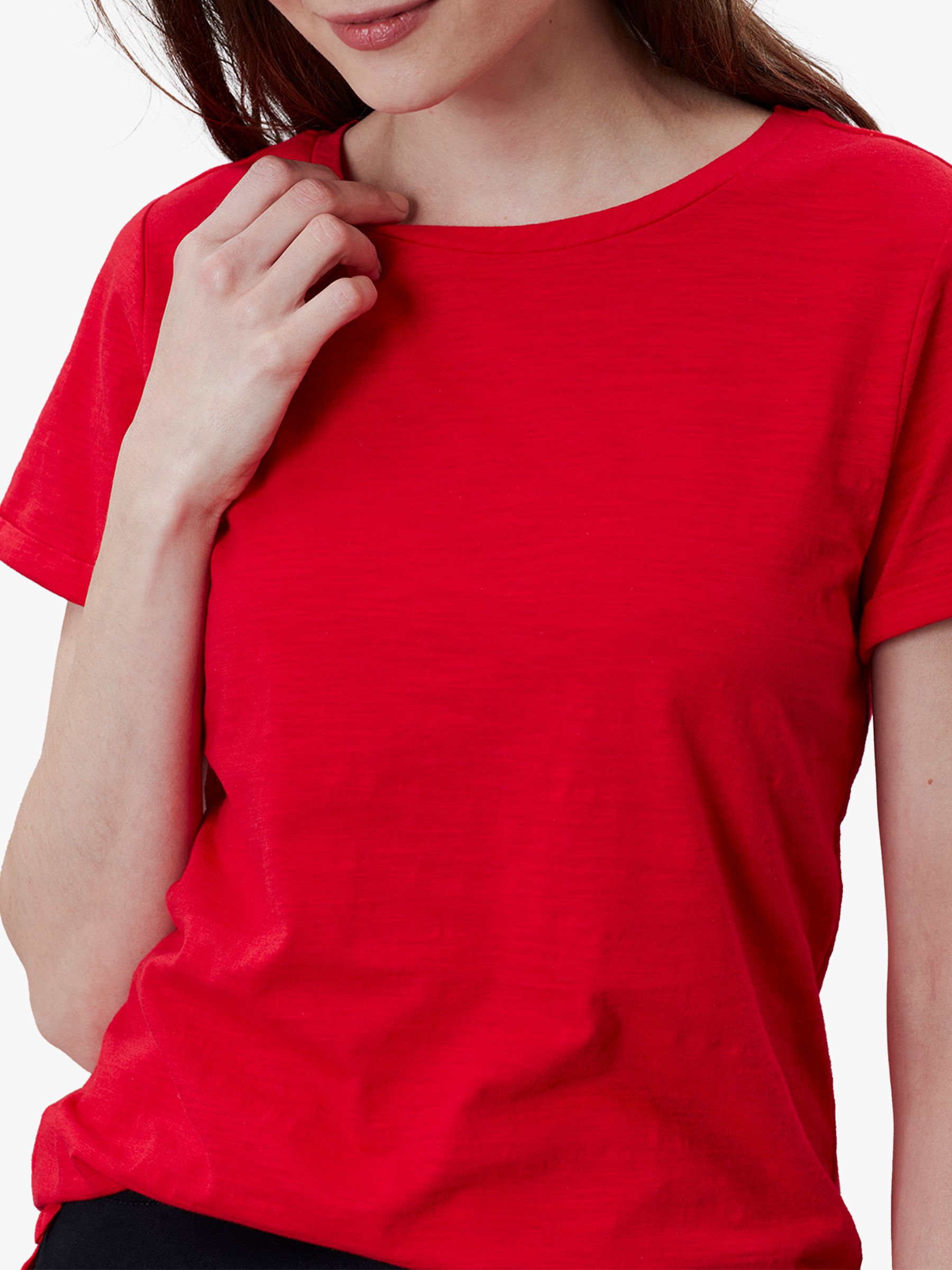 plain red t shirt girl