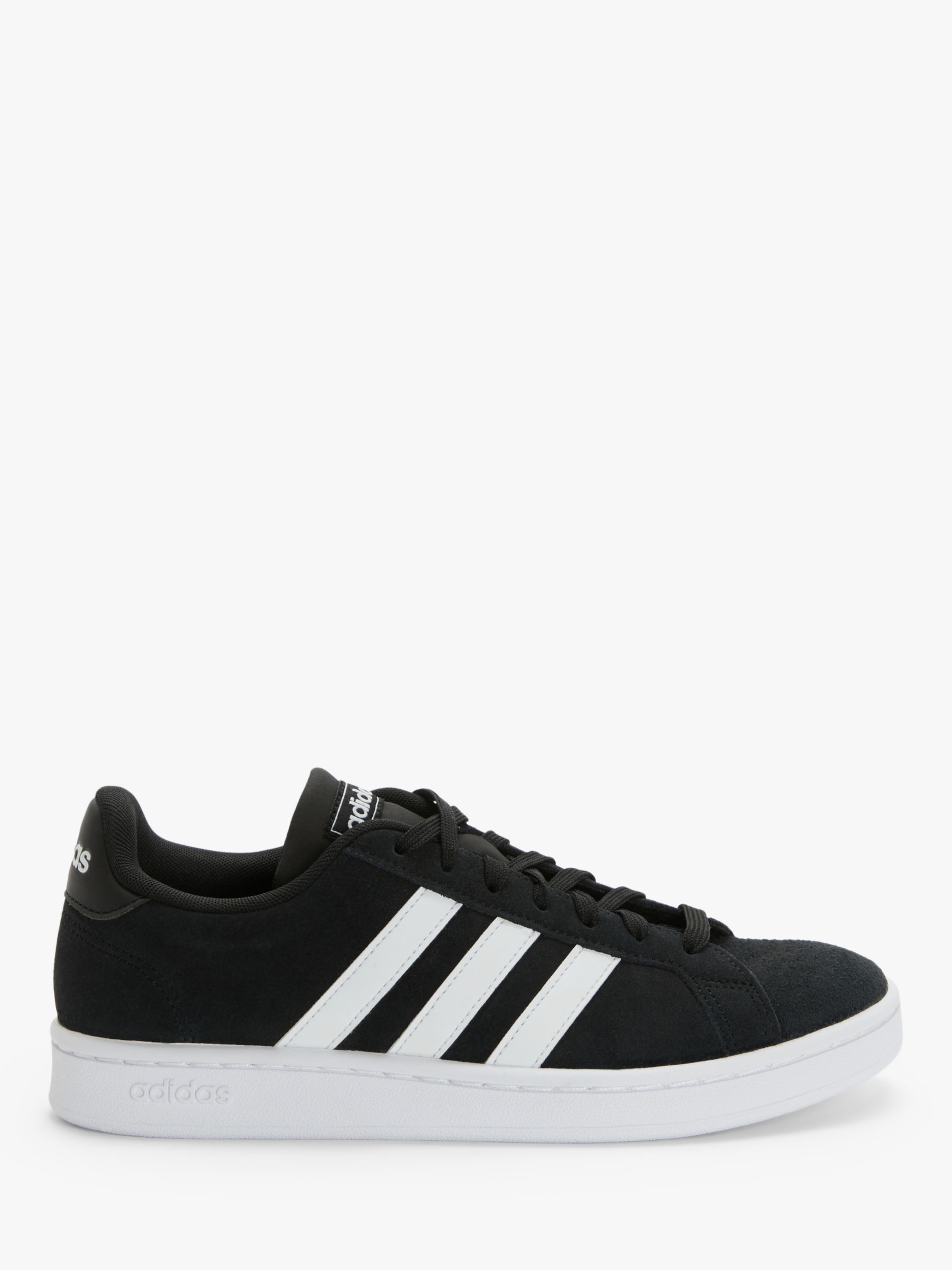 adidas Grand Court Men #39 s Suede Trainers Core Black/FTWR White at John