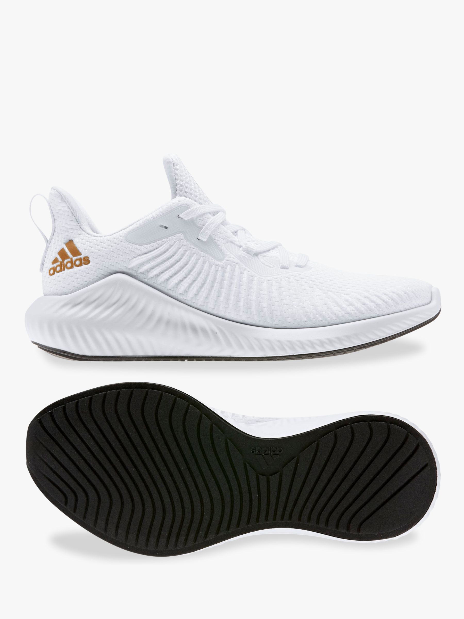 adidas alphabounce white and gold