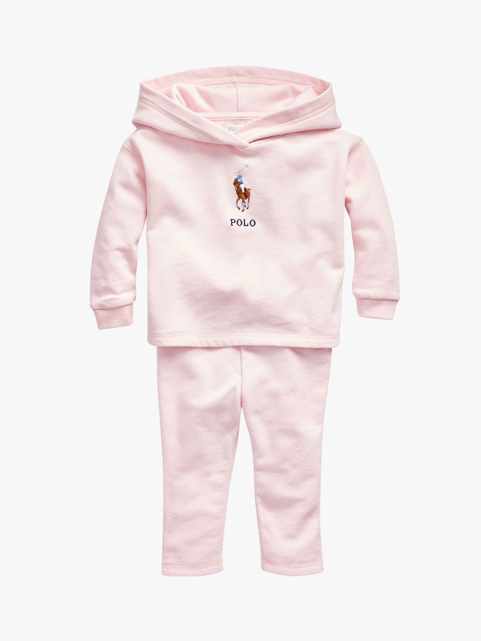 light pink polo hoodie