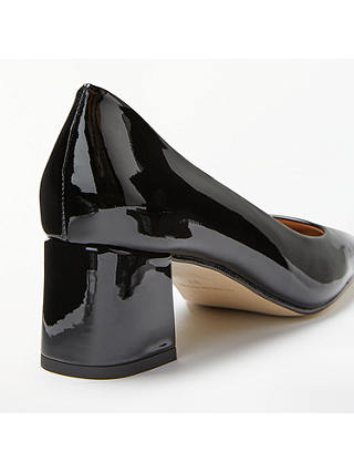 John Lewis Amanda Patent Leather Court Shoes, Black