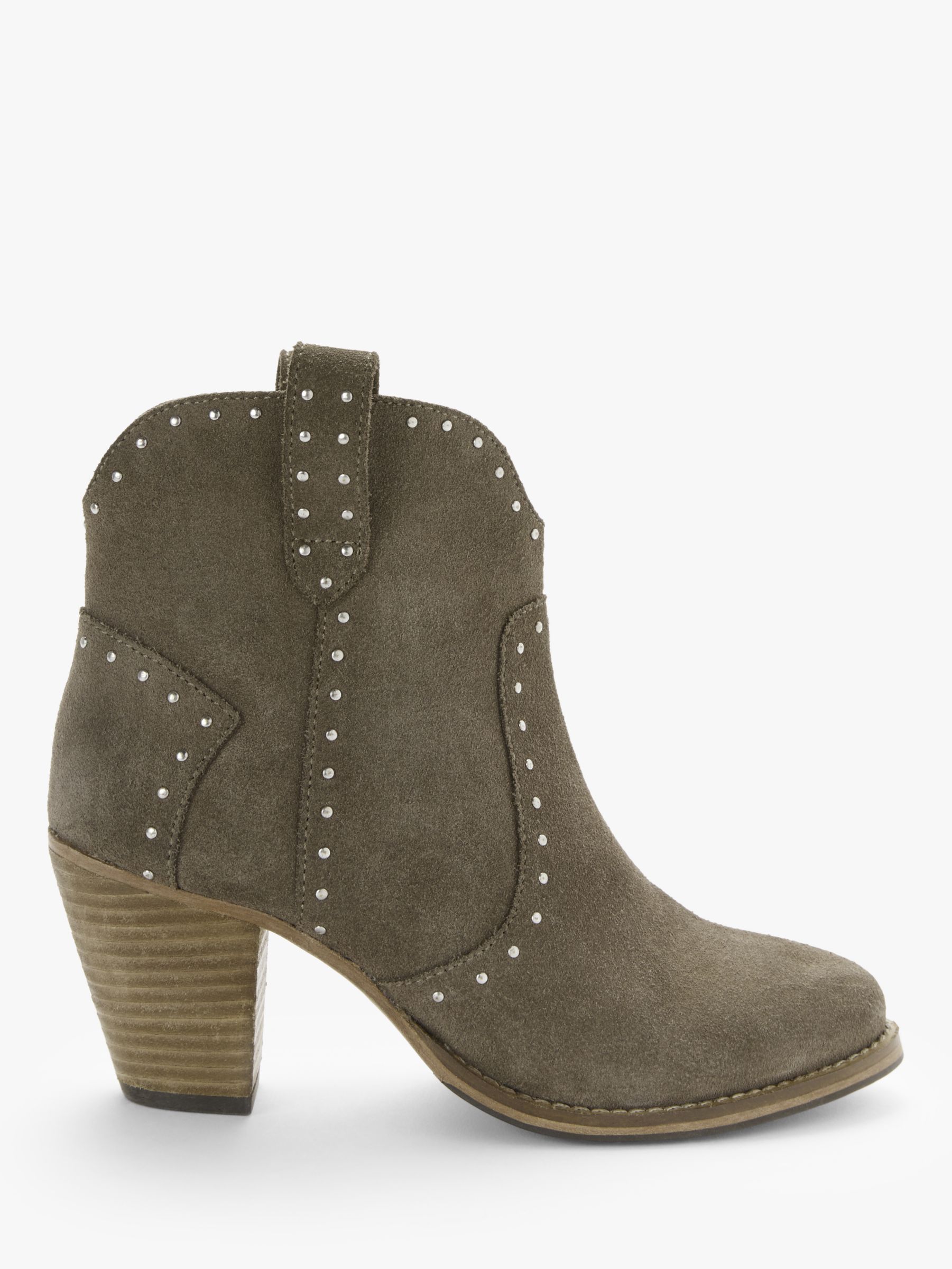 AND/OR Quinci Suede Studded Western Ankle Boots